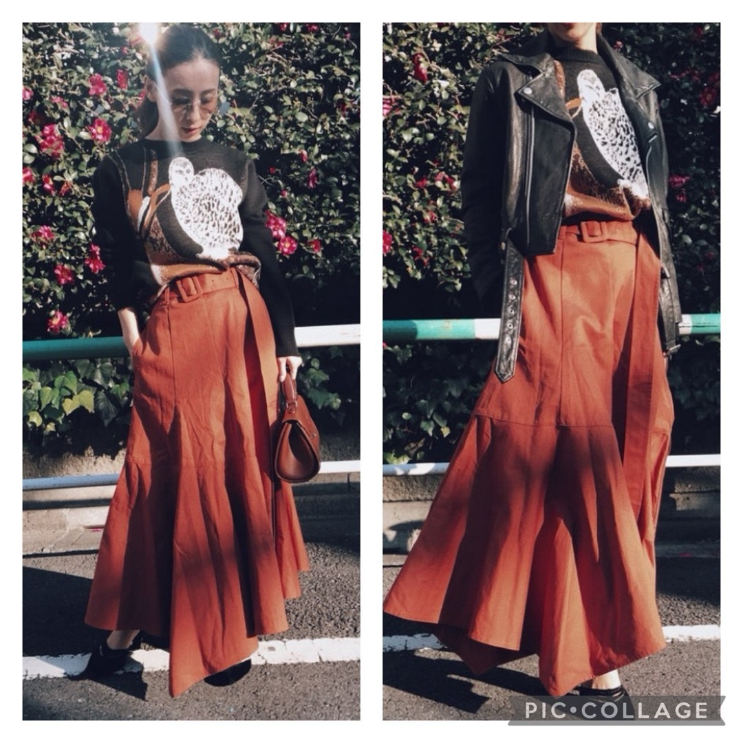 Ameri VINTAGE(アメリヴィンテージ)のAMERI COLOR IRREGULAR HEM SKIRT税込16,280円 レディースのスカート(ロングスカート)の商品写真