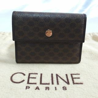 セリーヌ(celine)の極美品 CELINE マカダム柄 二つ折り長財布(財布)