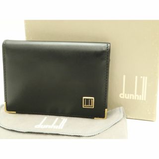 ダンヒル(Dunhill)のdunhill ダンヒル　黒色系　レザー　カードケース　18680707(名刺入れ/定期入れ)