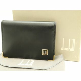 ダンヒル(Dunhill)のdunhill ダンヒル　黒色系　レザー　カードケース　18680707(名刺入れ/定期入れ)