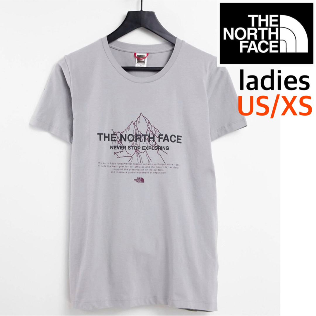 THE NORTH FACE(ザノースフェイス)の【海外限定】TNF　Tシャツ レディース グレー　US/XS　日本サイズS レディースのトップス(Tシャツ(半袖/袖なし))の商品写真