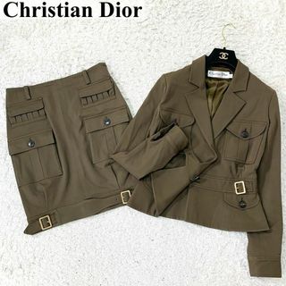 クリスチャンディオール(Christian Dior)の極美品✨ Dior　希少　セットアップ　ベルト　42　大きいサイズ　美シルエット(その他)