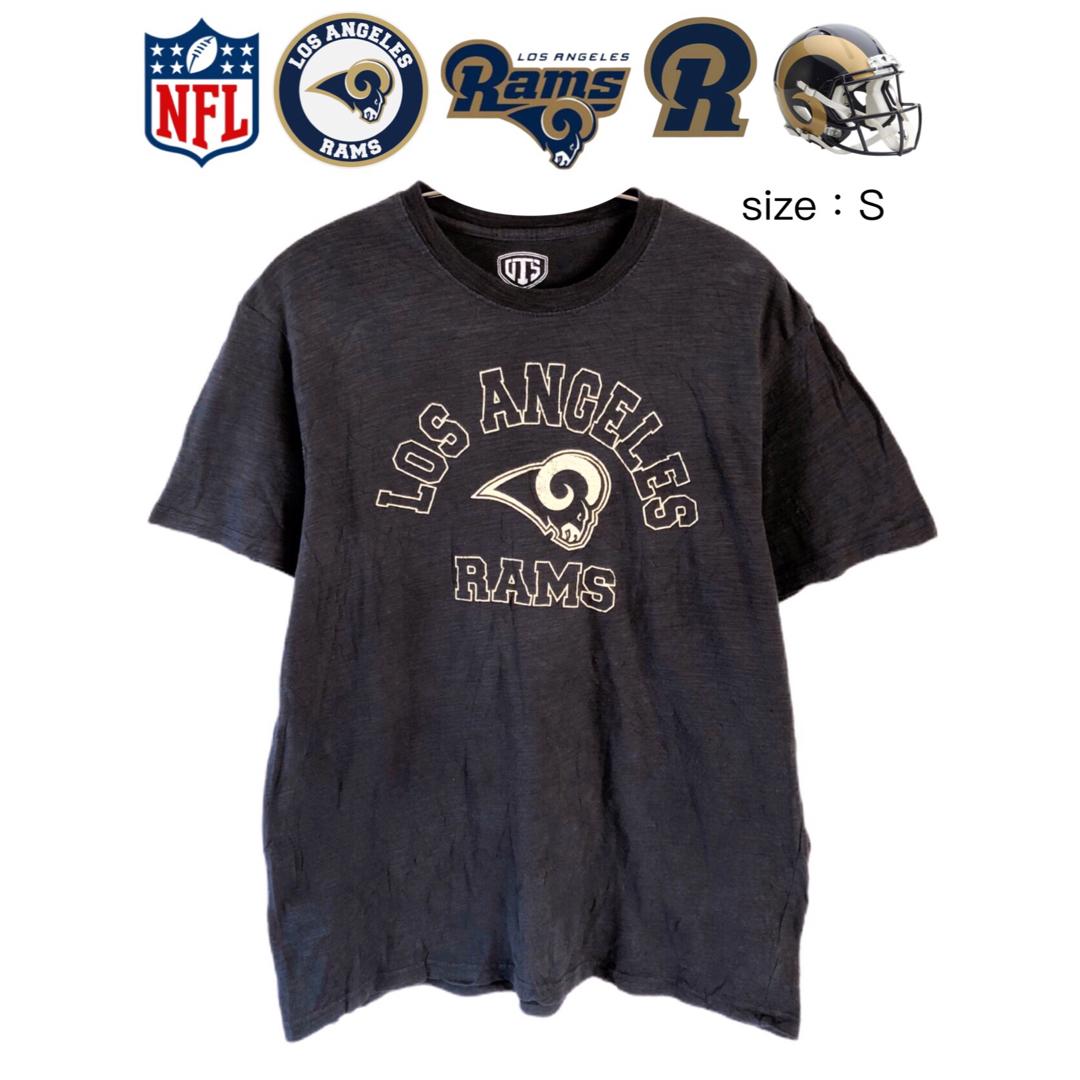 NFL　ロサンゼルス・ラムズ　Tシャツ　S　ダークグレー　USA古着 メンズのトップス(Tシャツ/カットソー(半袖/袖なし))の商品写真