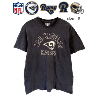 NFL　ロサンゼルス・ラムズ　Tシャツ　S　ダークグレー　USA古着(Tシャツ/カットソー(半袖/袖なし))