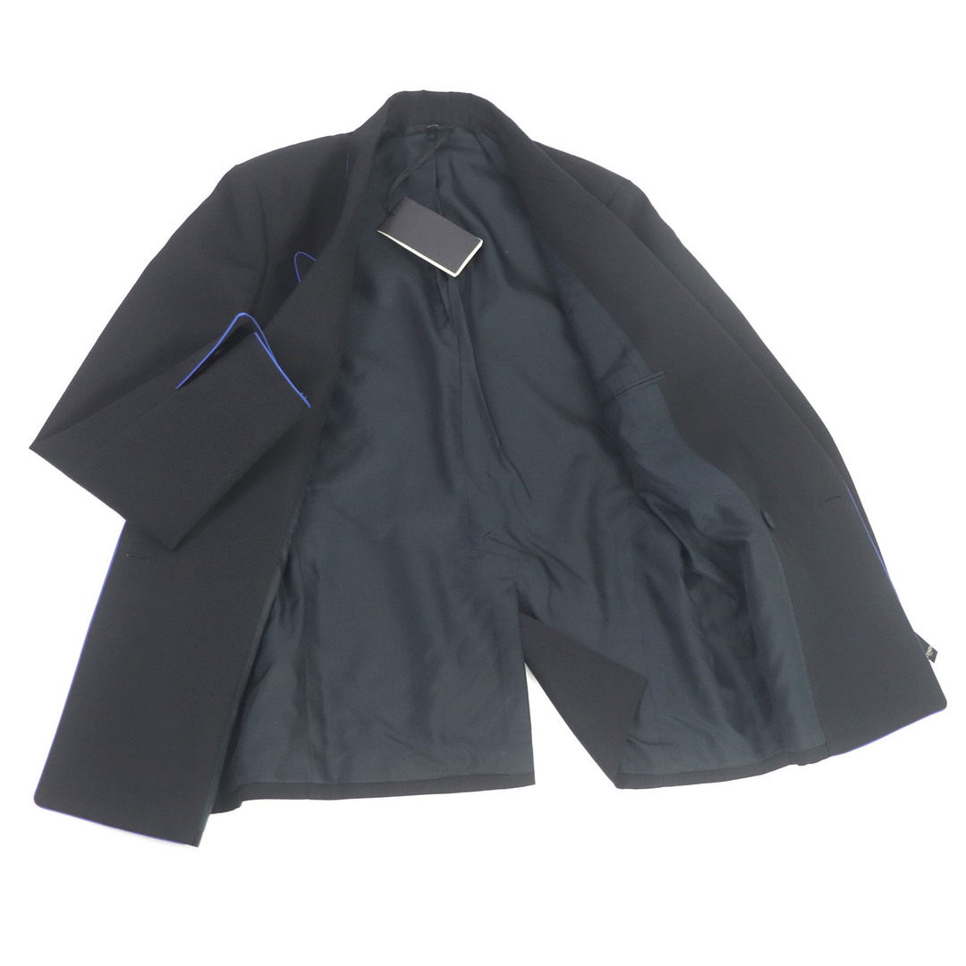 FENDI(フェンディ)の未使用品 FENDI フェンディ 2021年製 FJ0641 Double-breasted Gabardine Blazer シングル テーラードジャケット ブレザー ブラック 48 イタリア製 正規品 メンズ メンズのジャケット/アウター(テーラードジャケット)の商品写真