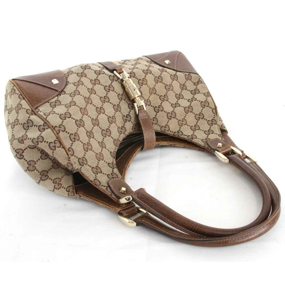 Gucci(グッチ)の『USED』 GUCCI グッチ ジャッキー 124407 2123 ハンドバッグ GGキャンバス ブラウン【中古】 レディースのバッグ(ハンドバッグ)の商品写真