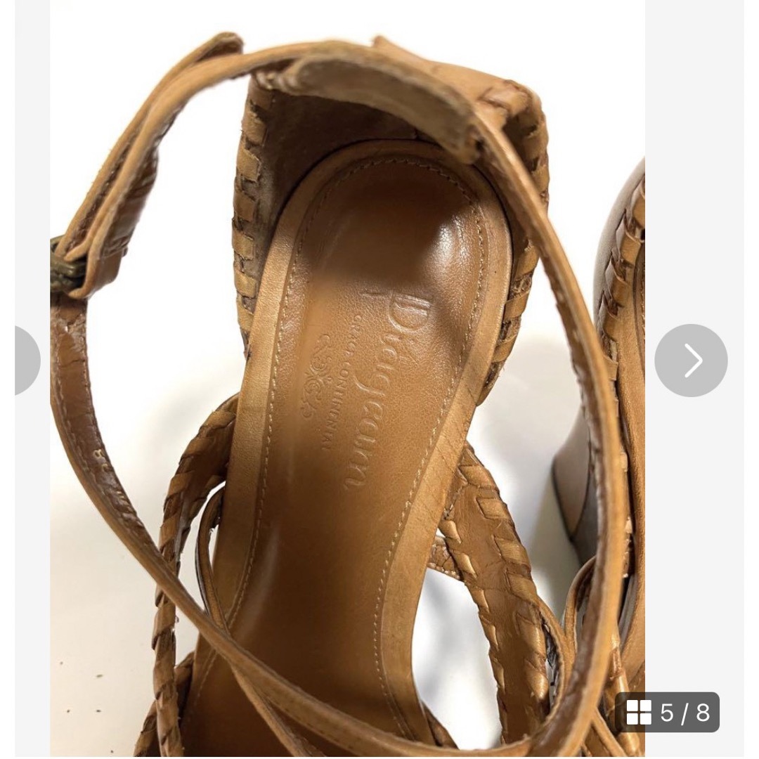 GRACE CONTINENTAL(グレースコンチネンタル)のグレースコンチネンタル ダイアグラム♡ サンダル リボン♡24㎝ブラウン レディースの靴/シューズ(サンダル)の商品写真