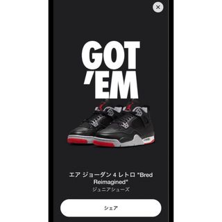 ジョーダン(Jordan Brand（NIKE）)の【再値下げ】Nike Air Jordan 4 Bred Reimagined(スニーカー)