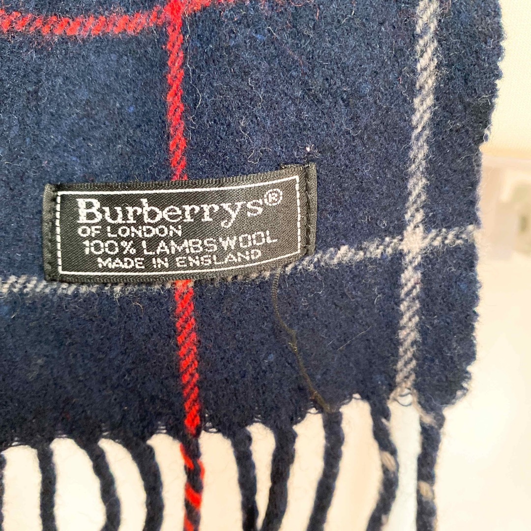 BURBERRY(バーバリー)のBurberrys バーバリーズ　マフラー　ストール　チェック　ウール　ネイビー レディースのファッション小物(マフラー/ショール)の商品写真
