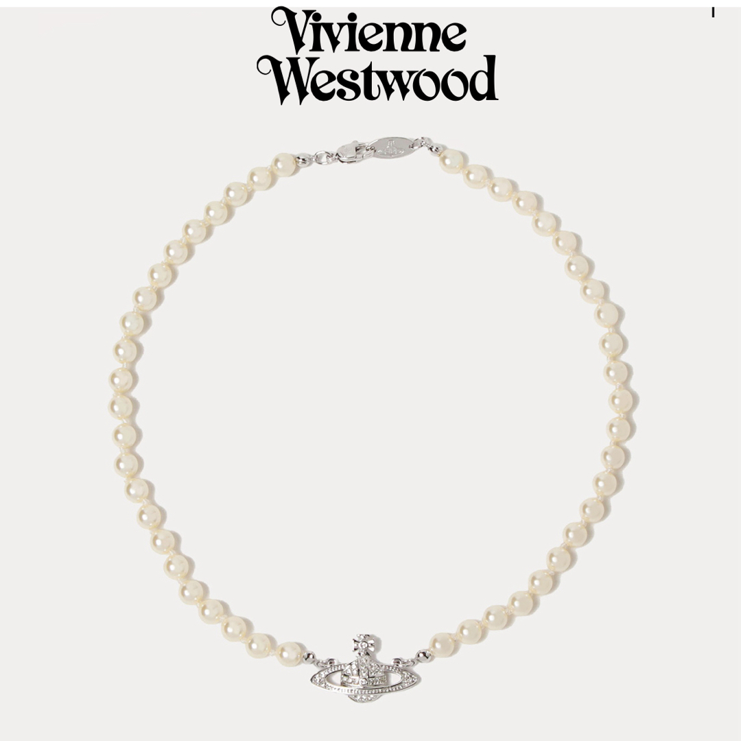 Vivienne Westwood(ヴィヴィアンウエストウッド)のSALE ヴィヴィアン MINI BAS RELIEF チョーカー シルバー レディースのアクセサリー(ネックレス)の商品写真