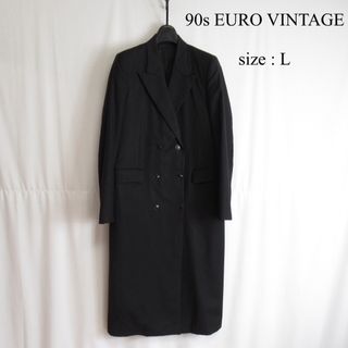 VINTAGE - 90s EURO VINTAGE ダブル チェスターコート アウター ジャケット