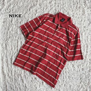 ナイキ(NIKE)のナイキ　ポロシャツ　ボーダー　コットン100%(ポロシャツ)