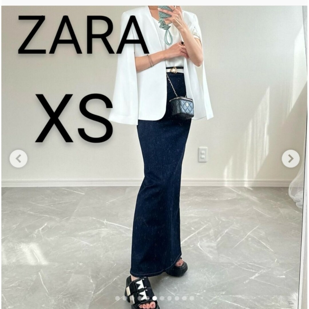 ZARA(ザラ)のZARA ZWデニムスカート スリット XS(SS) / ザラ レディースのスカート(ロングスカート)の商品写真