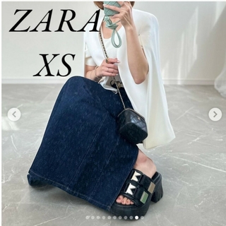 ZARA - ZARA ZWデニムスカート スリット XS(SS) / ザラ