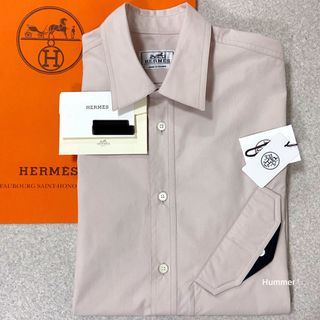 エルメス(Hermes)の国内正規品 23SS 未使用 L エルメス 半袖シャツ レザーポケット 付属品(Tシャツ/カットソー(半袖/袖なし))