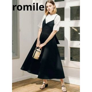 romile BACK CROSS JUMPER ONE-PIECE(ロングワンピース/マキシワンピース)