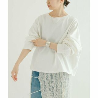 アーバンリサーチ(URBAN RESEARCH)の【WHITE】『MADE IN JAPAN』 クロップドロングスリーブTシャツ(カットソー(長袖/七分))