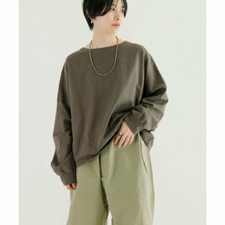 アーバンリサーチ(URBAN RESEARCH)の【CHARCOAL】『MADE IN JAPAN』 クロップドロングスリーブTシャツ(カットソー(長袖/七分))