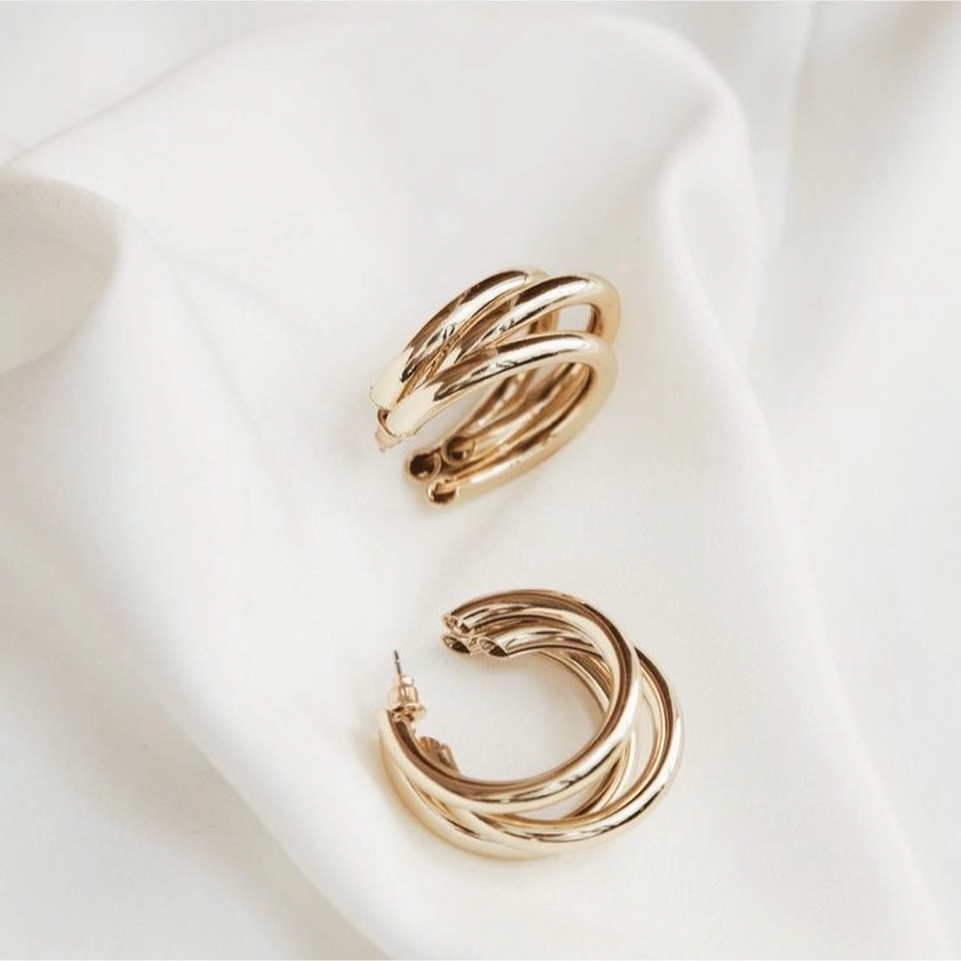 DEUXIEME CLASSE(ドゥーズィエムクラス)の【p8】 triple hoop pierce レディースのアクセサリー(ピアス)の商品写真