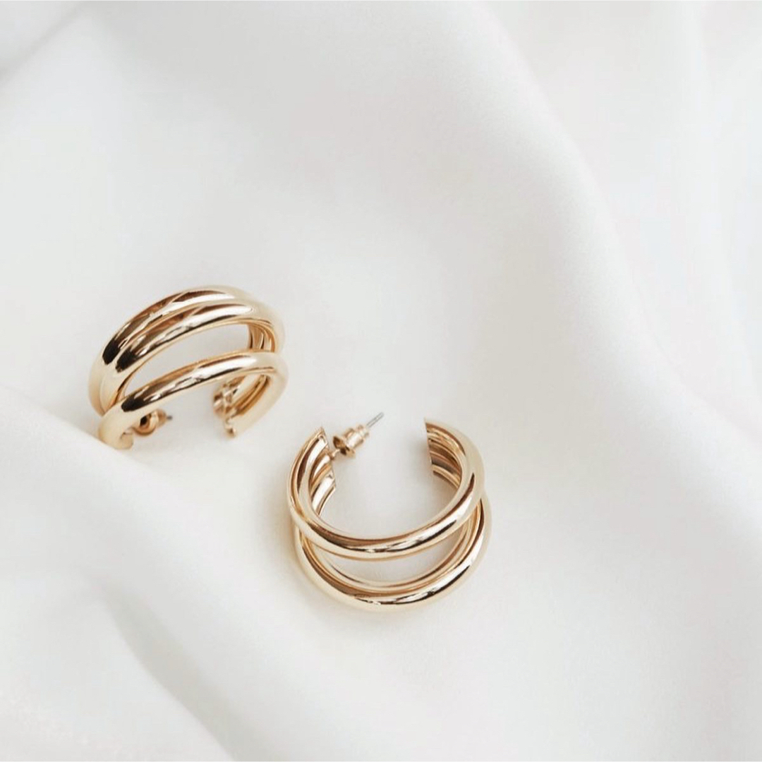 DEUXIEME CLASSE(ドゥーズィエムクラス)の【p8】 triple hoop pierce レディースのアクセサリー(ピアス)の商品写真