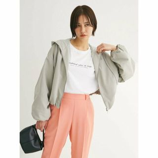 グリーンパークス(green parks)の【ライトグレー】ELENCARE DUE バルーンマウンテンパーカー 24SS/春/ZIP/ショート丈/レディース(その他)