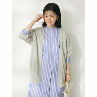 クラフトスタンダードブティック(CRAFT STANDARD BOUTIQUE)の【グレー】強撚綿ニットカーディガン/24SS(カーディガン)