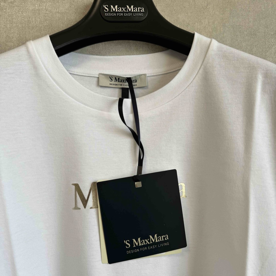 Max Mara(マックスマーラ)の【24SS・正規品★】S Max Mara QUIETO ロゴ付き Tシャツ レディースのトップス(Tシャツ(半袖/袖なし))の商品写真