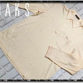 ダックス(DAKS)のダックス　刺繍入り長袖ポロシャツ　薄黄(ポロシャツ)