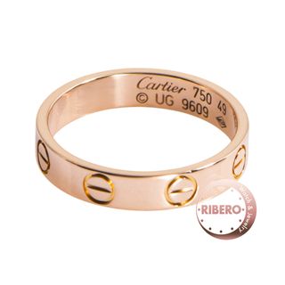 カルティエ(Cartier)のCARTIER カルティエ Love wedding band Love ウェディング リング B40852 リング・指輪 ミニラブリング ペアリング マリッジリング 9号 ピンク ゴールド【中古】(リング(指輪))