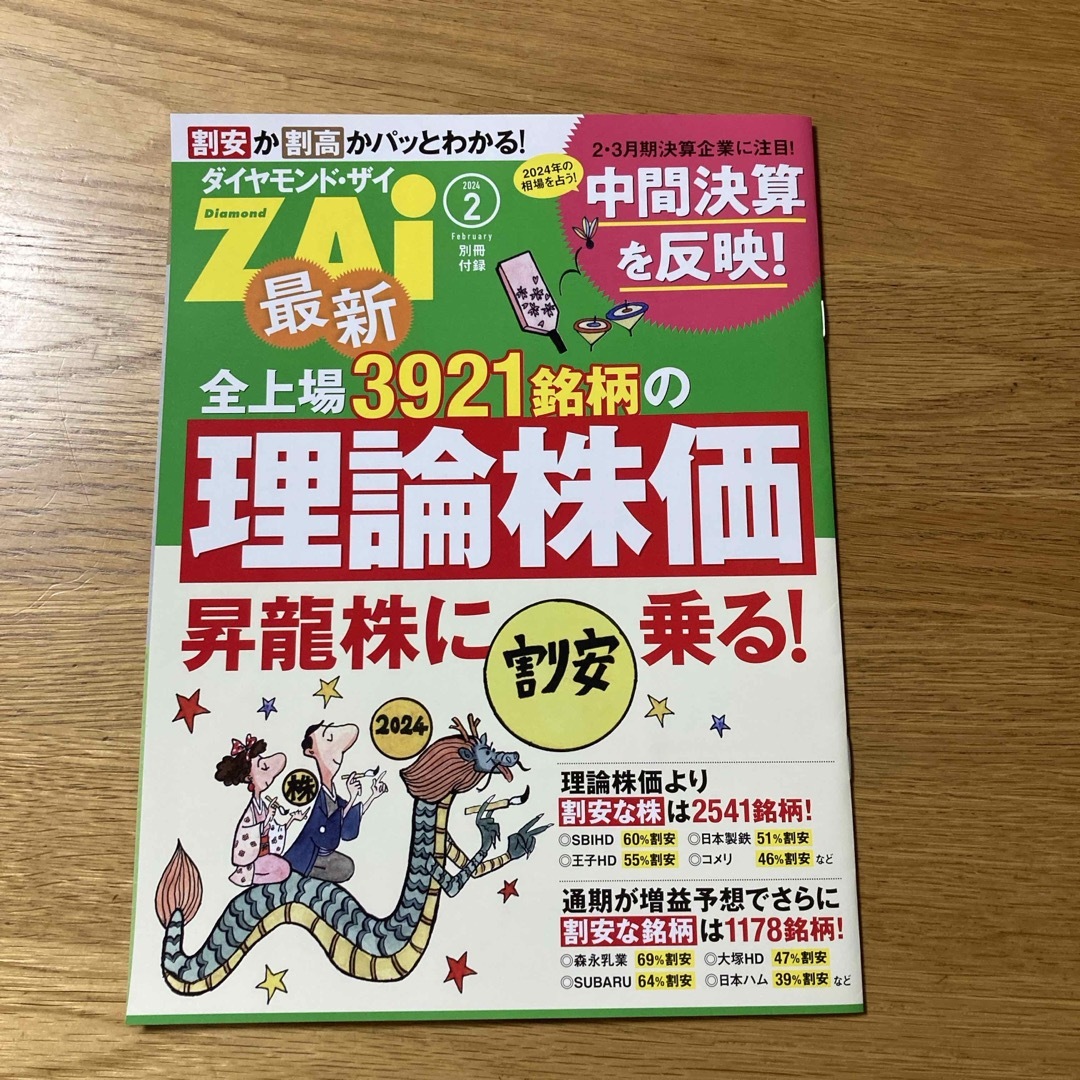 ダイヤモンド.ザイ 2024年1月号 エンタメ/ホビーの雑誌(ビジネス/経済/投資)の商品写真