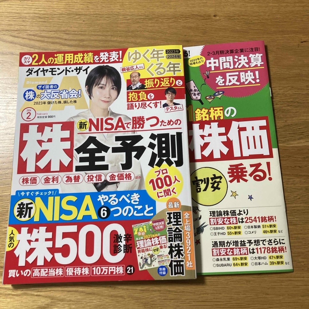 ダイヤモンド.ザイ 2024年1月号 エンタメ/ホビーの雑誌(ビジネス/経済/投資)の商品写真