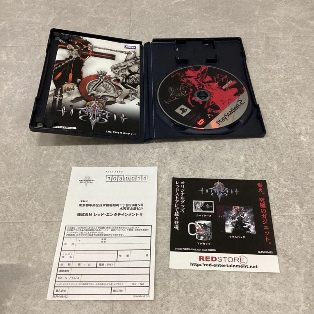 ハガキ付き PlayStation2/プレイステーション2/プレステ2/PS2 RED レッド GUNGRAVE ODガングレイヴ オーディー ソフト/■ エンタメ/ホビーのゲームソフト/ゲーム機本体(家庭用ゲームソフト)の商品写真