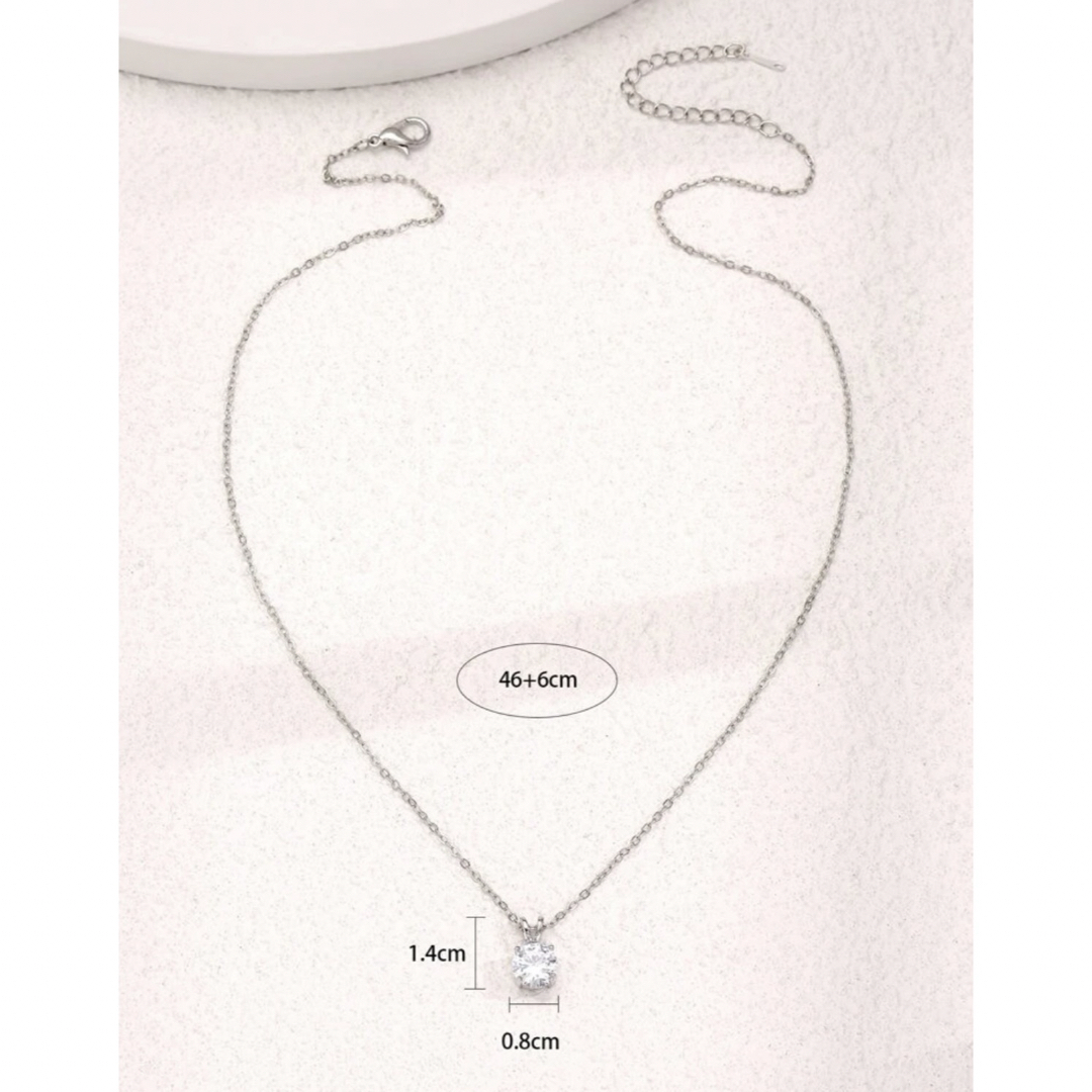 ジルコニア　ネックレス　2個セット レディースのアクセサリー(ネックレス)の商品写真