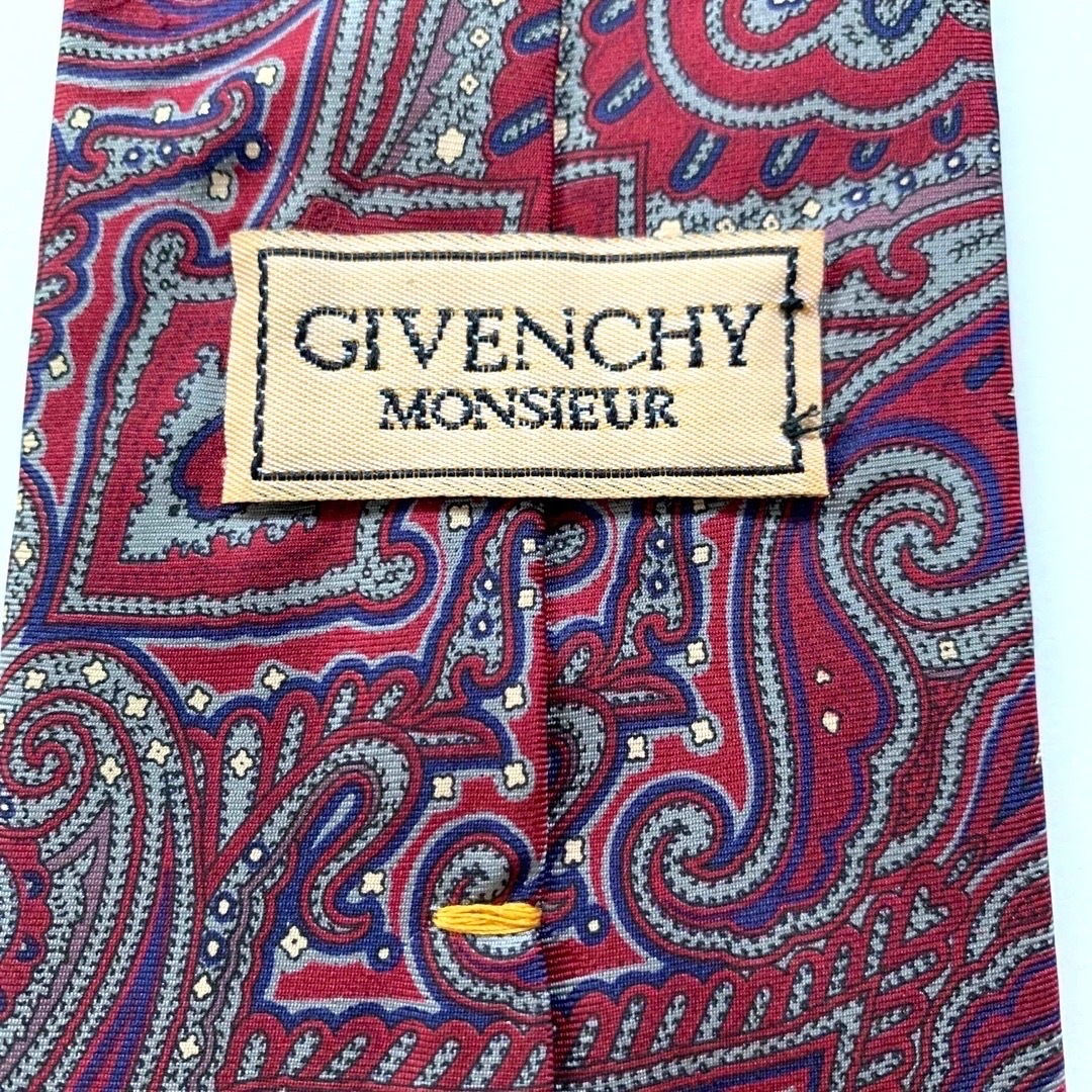 GIVENCHY(ジバンシィ)のGIVENCHY MONSIEUR   シルク100%ネクタイ　USA製　幾何学 メンズのファッション小物(ネクタイ)の商品写真