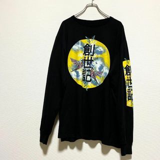 ヴィンテージ(VINTAGE)のアメリカ古着　創世記　長袖Tシャツ　ロンT　袖プリント　ビッグサイズ　J496(Tシャツ/カットソー(七分/長袖))