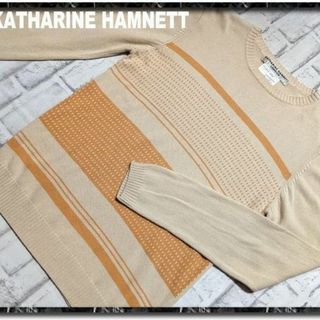 キャサリンハムネット(KATHARINE HAMNETT)のキャサリンハムネット　コットンニット　ベージュ★やや難(ニット/セーター)