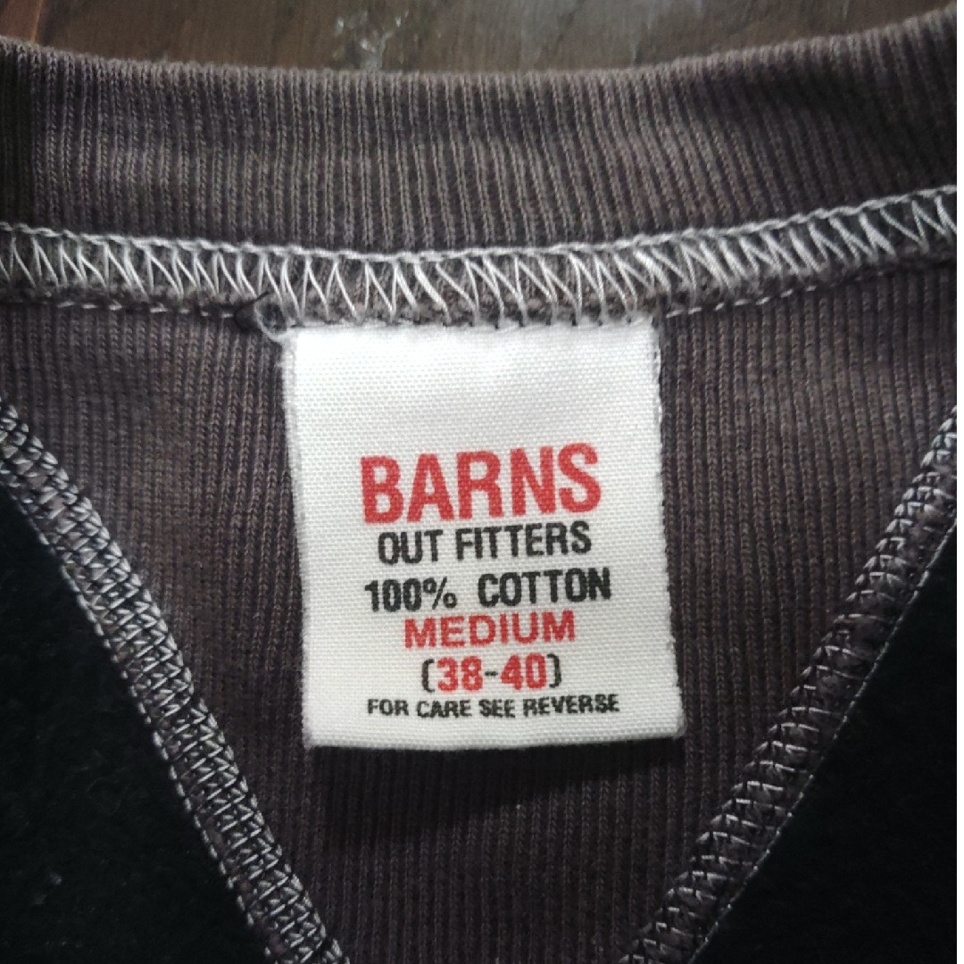 Barns OUTFITTERS(バーンズアウトフィッターズ)のBARNS WAREHOUSE　pherrows スウェット　M　黒　茶 メンズのトップス(スウェット)の商品写真