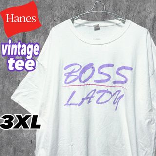 ヘインズ(Hanes)の【希少サイズ】Hanes ヘインズ 英字プリントTシャツ ビッグサイズ 3XL(Tシャツ/カットソー(半袖/袖なし))