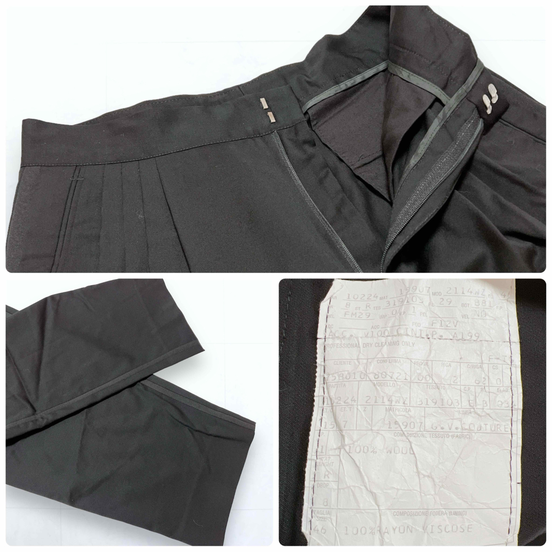 Gianni Versace(ジャンニヴェルサーチ)のGIANNI VERSACE セットアップ ダブル タキシード 黒 46 メンズのスーツ(セットアップ)の商品写真