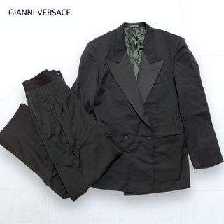 GIANNI VERSACE セットアップ ダブル タキシード 黒 46