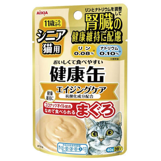 アイシア(AIXIA)の健康缶　パウチ シニア猫用 腎臓の健康維持に配慮(12袋入×4セット)(ペットフード)