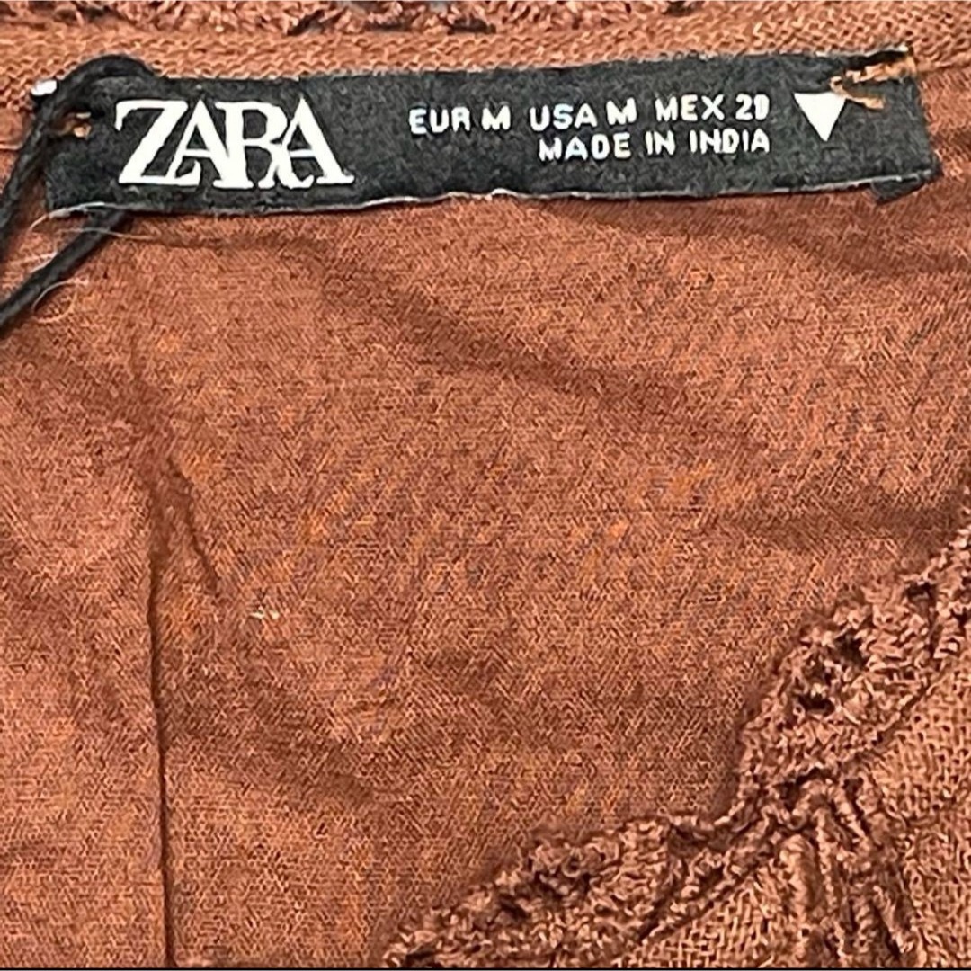 ZARA(ザラ)のZARA ロングワンピース　フレア　Aライン　花柄　刺繍　アイレット　ティアード レディースのワンピース(ロングワンピース/マキシワンピース)の商品写真