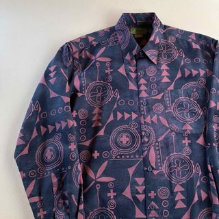 アートヴィンテージ(ART VINTAGE)のused レトロ 個性的 総柄 シャツ 古着 ヴィンテージ vintage(シャツ)