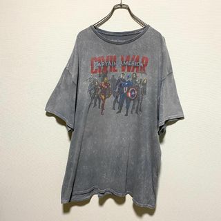 マーベル(MARVEL)のアメリカ古着　キャプテンアメリカ　シビルウォー　CIVIL WAR 半袖Tシャツ(Tシャツ/カットソー(半袖/袖なし))