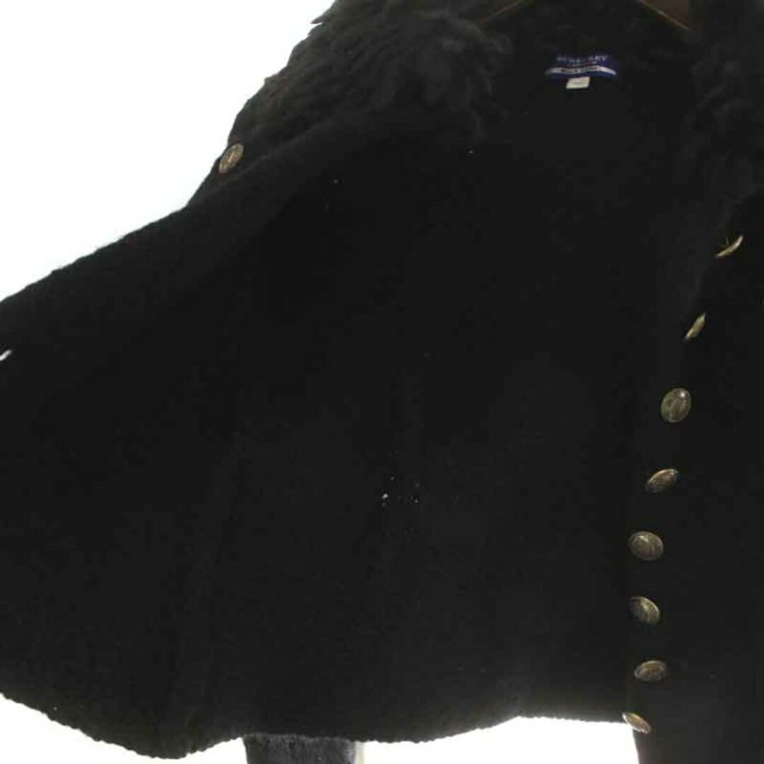 BURBERRY BLUE LABEL(バーバリーブルーレーベル)のバーバリーブルーレーベル ジャケット シングル ベルト ウール 38 M 黒 レディースのジャケット/アウター(その他)の商品写真