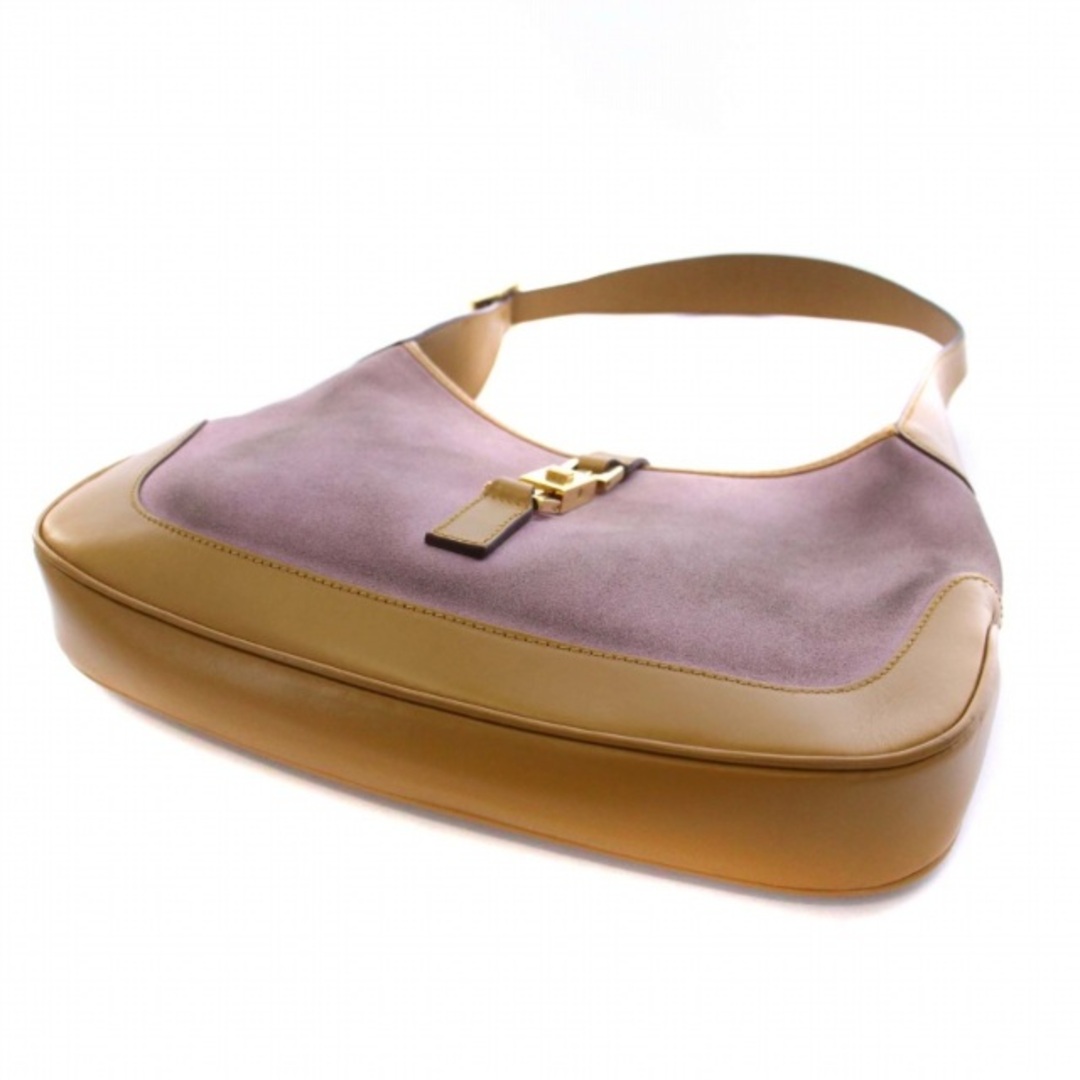 Gucci(グッチ)のグッチ ジャッキー ワンショルダーバッグ スエード レザー ピンク ベージュ レディースのバッグ(ショルダーバッグ)の商品写真