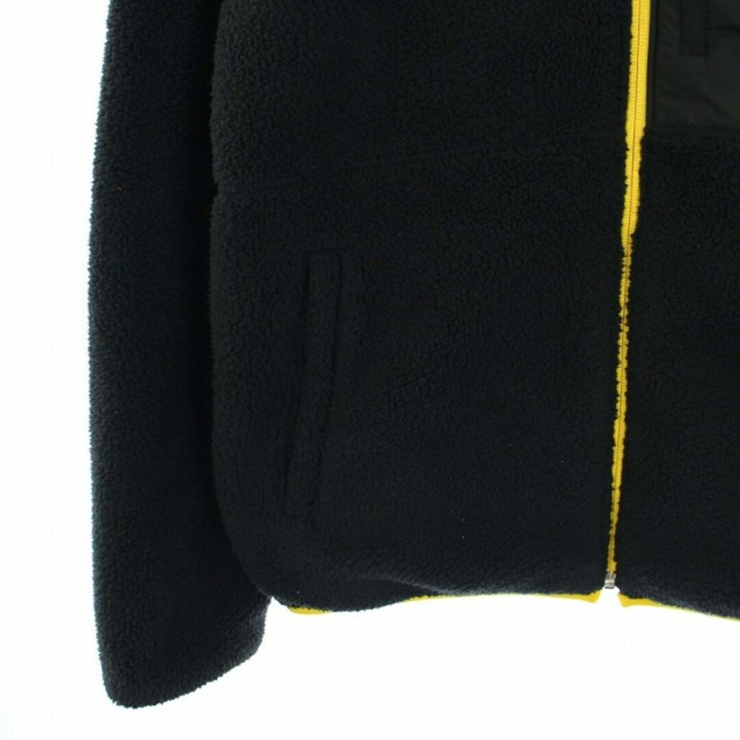 adidas(アディダス)のadidas ボアジャケット フリース ジップアップ ロゴ 刺繍 M 黒 メンズのジャケット/アウター(ブルゾン)の商品写真