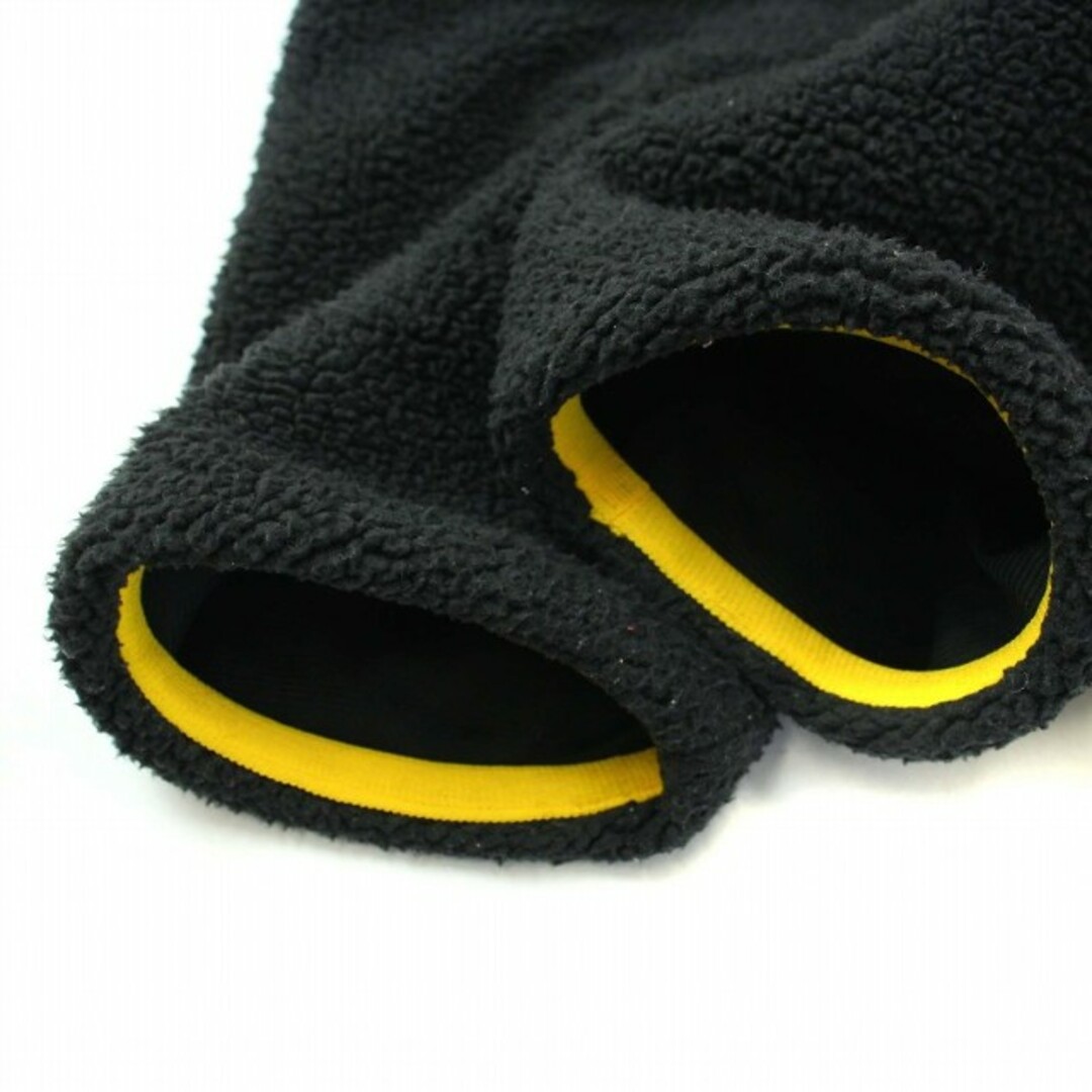 adidas(アディダス)のadidas ボアジャケット フリース ジップアップ ロゴ 刺繍 M 黒 メンズのジャケット/アウター(ブルゾン)の商品写真