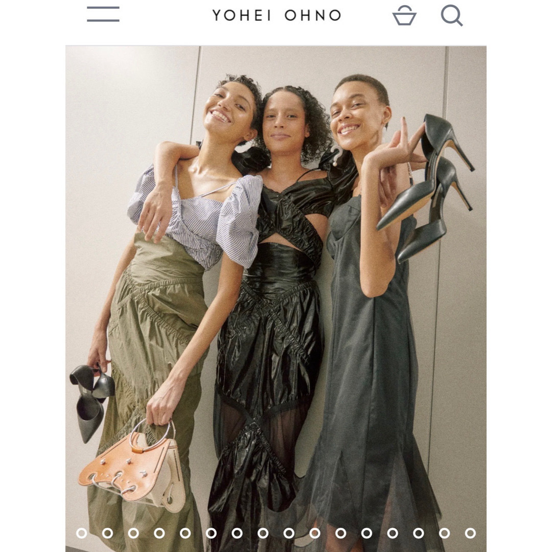 mame(マメ)の美品 ヨウヘイオオノ　YOHEI OHNO XXスカート黒 ハイウエストスカート レディースのスカート(ロングスカート)の商品写真