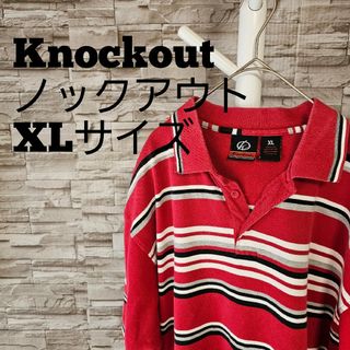 ノックアウト(KNOCKOUT)のノックアウト knockout ポロシャツ ラガーシャツ ボーダー(ポロシャツ)